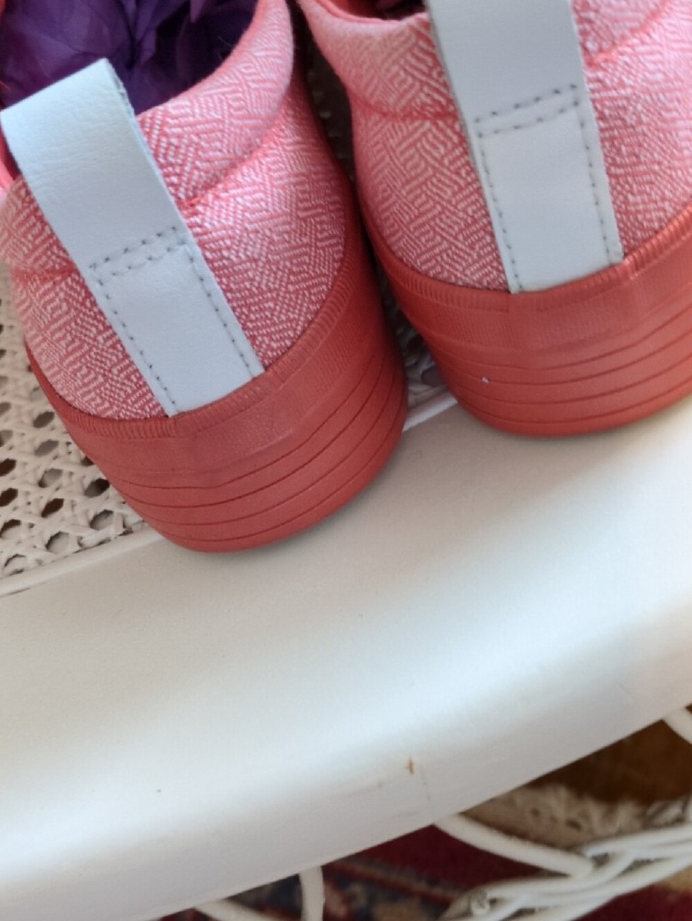 Sperry Coral Pink Canvas Lace-Up Sneakers - Picture 6 of 6